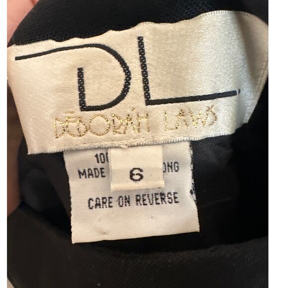 Vintage 100% Linen Black Fish Embroidery Dress Beaded Straps 6 Deborah Laws - Picture 2 of 6